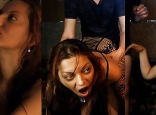 The boss's slutty wife secretly fucks an employee in the barn