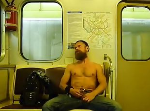 gay men masturbating in a subway