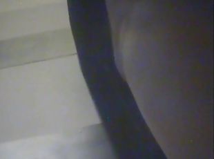 Quick peek of the bushy nub caught on dressing room spy cam