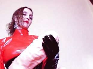 Domina Eva Latex Footfetish Milstress Big Dick Dildo Toy Femdom Solo Heels Leggins BDSM Big Ass Milf