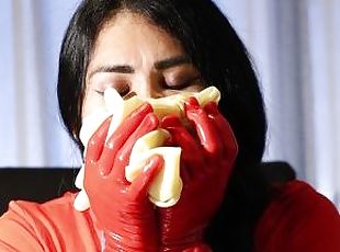 Amatir, Fetish (benda yang dapat meningkatkan gairah sex), Latex, Seorang diri, Karet