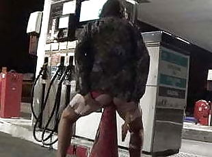 transvestite anal shemale gde with gas pump and car ball 125