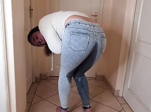 Desperate pissing  pissing my jeans  fleece