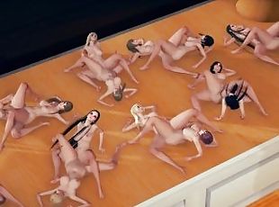 אסיאתי, תחת, אורגיה-orgy, חובבן, לסבית-lesbian, אנימה, חמודה, תחת-butt, זעיר