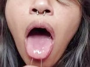 Amateur nsfw alt model sw sucking sex toy until drools