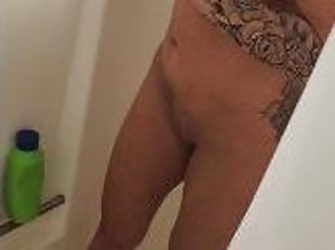 Fit milf takes a shower ????