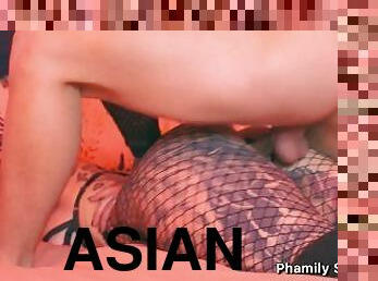 asiatisk, brystvorter, orgasme, pussy, bdsm, strømper, bondage, dominans, erting