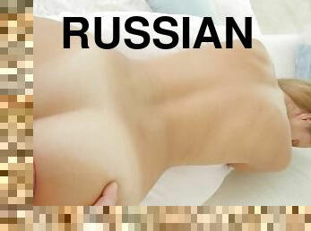 JAY'S POV - HORNY RUSSIAN MILF KINUSKI POV CASTING WITH FACIAL CUMSHOT