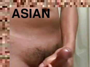 asiatisk, avrunkning