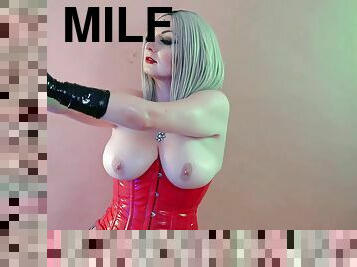 store-patter, milf, tysk, kompilering, blond, fetish, latex, solo