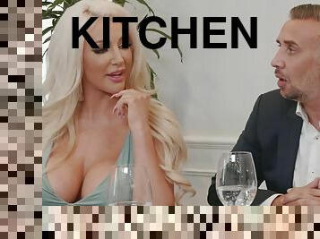 Lela Star & Nicolette Shea got banged in the kitchen