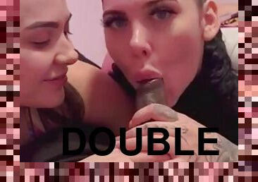 BBC double blowjob with two sexy teen girls, I found it at meetxx.com