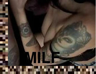 Tattooed hot milf amateur blowjob