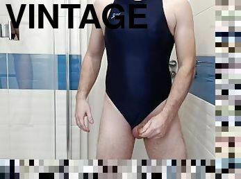 Violet Speedo hydrasuit swimsuit vintage