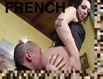 Tattooed french gets fucked deep anal