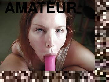 Redhead amateur girlfriend Madison Missina - Pov oral hardcore with cumshot