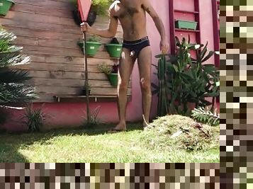 ayah, berambut, orang-telanjang, amatir, homo, brazil, fetish-benda-yang-dapat-meningkatkan-gairah-sex, seorang-diri, ayah-daddy, kebun