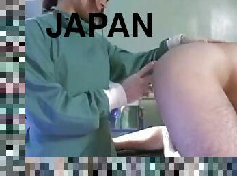 pielęgniarka, sztuczny-penis, anal, japońskie