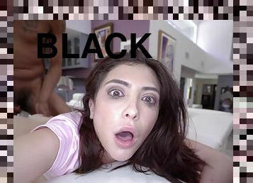 Big Black Rod In Her Bum - Interracial Sex