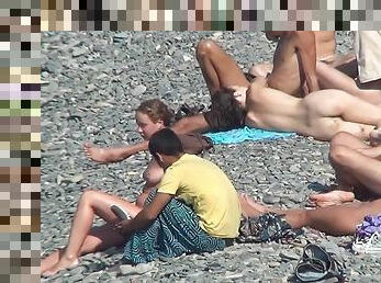 nudisti, vani, u-javnosti, pička-pussy, kamera, plaža, voajer, prirodno, nevjerovatno, brinete