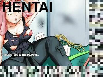 Viendo las tetas de la bella Mei Hatsume de My Hero Academy