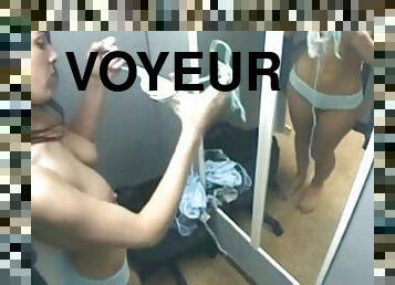 Dressing room voyeur