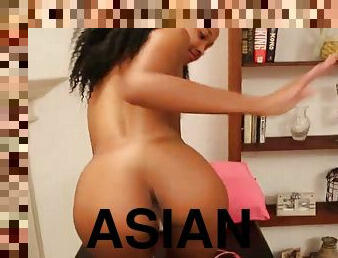 Beautiful blasian creamy masterbation