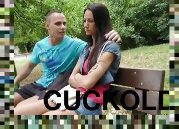 Hunt4k. cuckold watches how his girlfriend liliane fucks