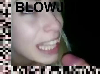 Amteur blonde blowjob facial