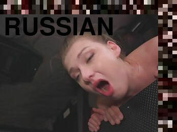 Russian MILF Lucy Heart tries English wiener in taxi cab!