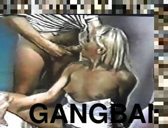 Blonde mini gangbang