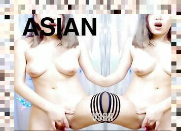 asiático, peluda, adolescente, webcam