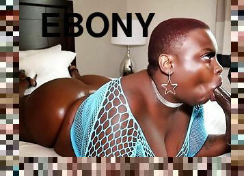 Short-haired ebony BBW porn video