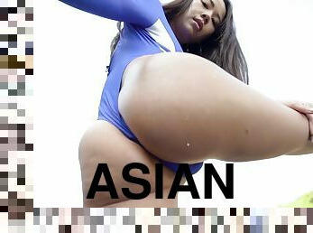 Asian girl with huge buttocks porn video