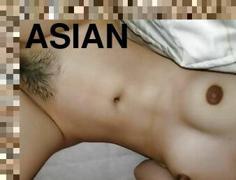 I fucked hot asian girl and busted load over her body