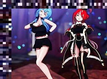 ?MMD Hololive 4k/60fps??Lamy (?????) Marine (?????) ?~?????????Heart Pie Dancehall HIMEHINA?