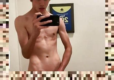 Gay Teen Model Masturbates Inside Public Fitting Room *Almost Got Caught*