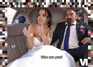 VIP4K. Excited girl in wedding dress fools around not with future hubby - Jennifer mendez