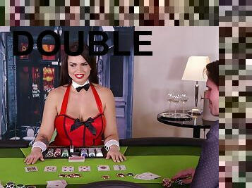 Stacked Poker Babe DPed - Chloe Lamour