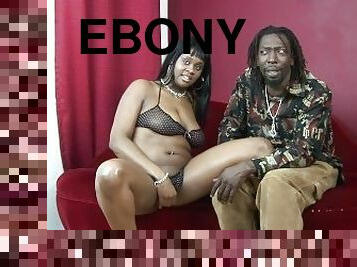 Chubby Ebony Sucks Jamaican Huge Cock And Gets Fucked