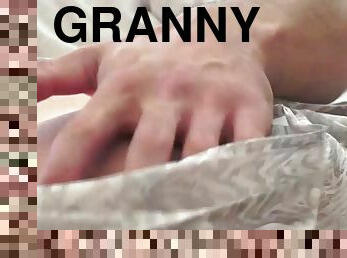 Blonde granny turns doggy