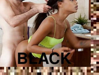 bañando, interracial, adolescente, hardcore, negra, mona, guapa, ducha, cañero