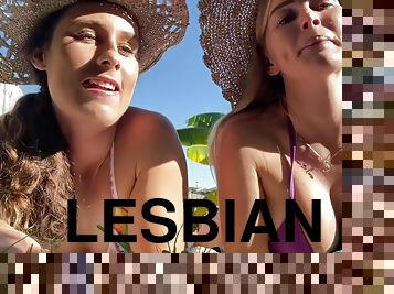 Blonde And Brunette Lesbian Ba