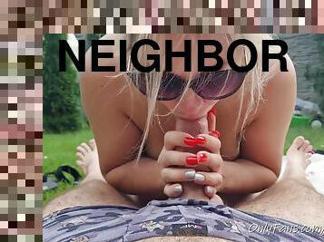 My Neighbors Wife Sucks My Big Dick While Her Cuckold Husband Lies Next To Her
