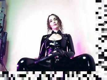 Mistress Eva Latex Fetish Dominatrix Goddess Femdom PVC Vinyl Leggins Boots Toys Solo BDSM Big Ass