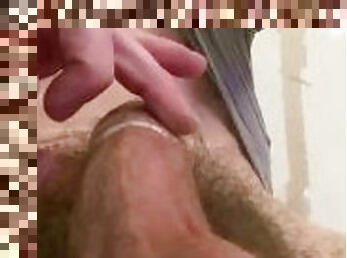 Dripping down my hairy balls running down my shaft made me bust
