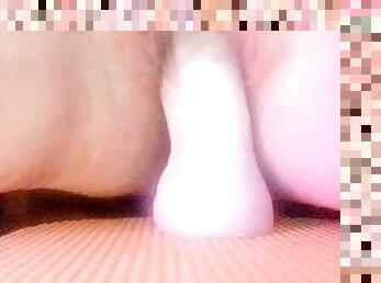 Watch my hairy bbw pussy ride this dildo