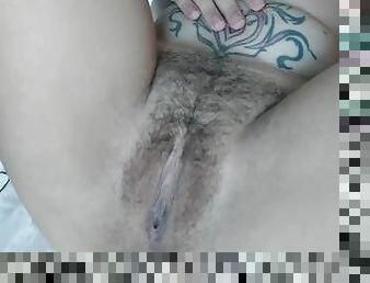 Hairy latina showing you her hairy pussy and hairy legs