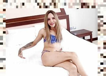 asiático, masturbação, babes, travesti, tai, loira, langerie, belíssimo, sozinho, tatuagem