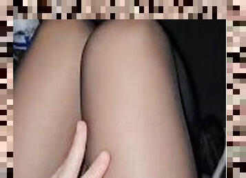 stocking, vagina-pussy, amatir, mobil, pelacur-slut, celana-dalam-wanita, ketat, seorang-diri, tungkai-kaki